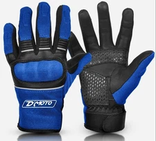 Leather Full Finger Motorcycle Gloves  Touchscreen, Anti-Slip, Protective Riding