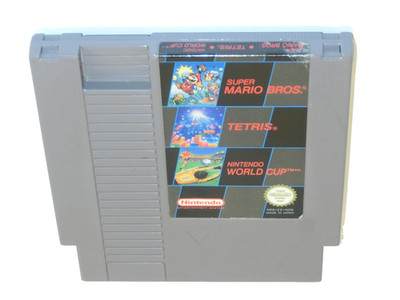 Nintendo NES Spiel Super 3 - Super Mario Bros - TETRIS - World Cup