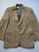 JOS A BANK Sports Coat Mens 43L 100 Camel Hair Jacket Blazer Tan Beige