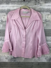 Victor Costa occasions women’s large pink button up blouse