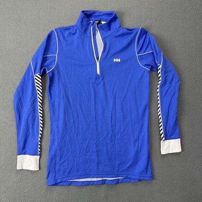 Helly Hansen Blue Long Sleeve 1/4 Zip Midlayer Women s Shirt Base layer M