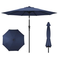 9ft Outdoor Patio Umbrella - Market Table Pool Deck Umbrella UPF50 UV Protec...