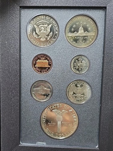 1989-S U.S. Mint Prestige Proof Set w/Silver Dollar COA OGP 7 Coins - Picture 2 of 3