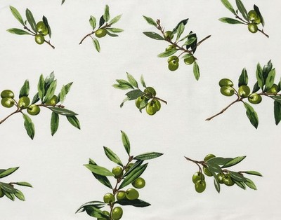 Fabric by the meter and tablecloths | Olive pattern | MADE IN ITALY | 100% Cotton
