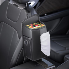 Car Tissue Holder for Front Seat with 2 Side Mesh Pockets