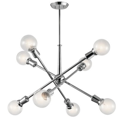 Kichler 43118CH Armstrong 30'' 8-Light Chandelier in Chrome