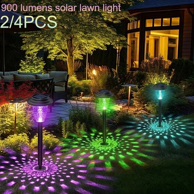 2/4PCS Solar light and shadow path lights