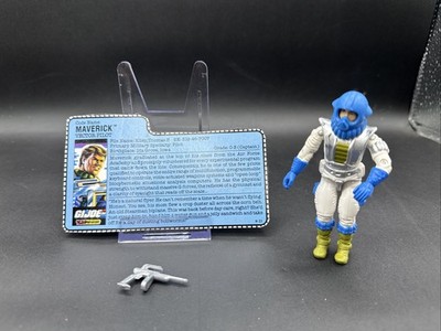 Vintage 1987 GI JOE ARAH Complete VECTOR PILOT Code Name MAVERICK w FILE CARD