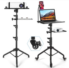 Tr pode port til con ruedas para laptop y proyector, altura ajustable con estant