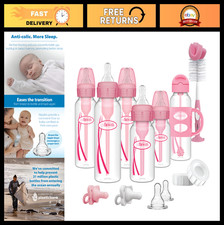 Anti-Colic Baby Bottle Gift Set with Sippy Straw, Silicone Pacifiers  Brush - P