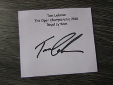 Tom Lehman American Golfer Original Hand Signed in 2001 Card