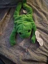 TY Beanie Baby - LEGS the Frog (9 inch) - w both tags w/errors 
