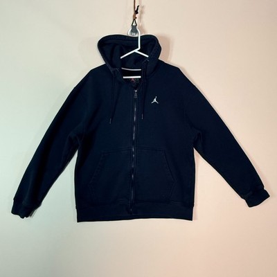 Nike Air Jordan Tech Fleece Hoodie Hoody Jacket Black Men's Size Large L