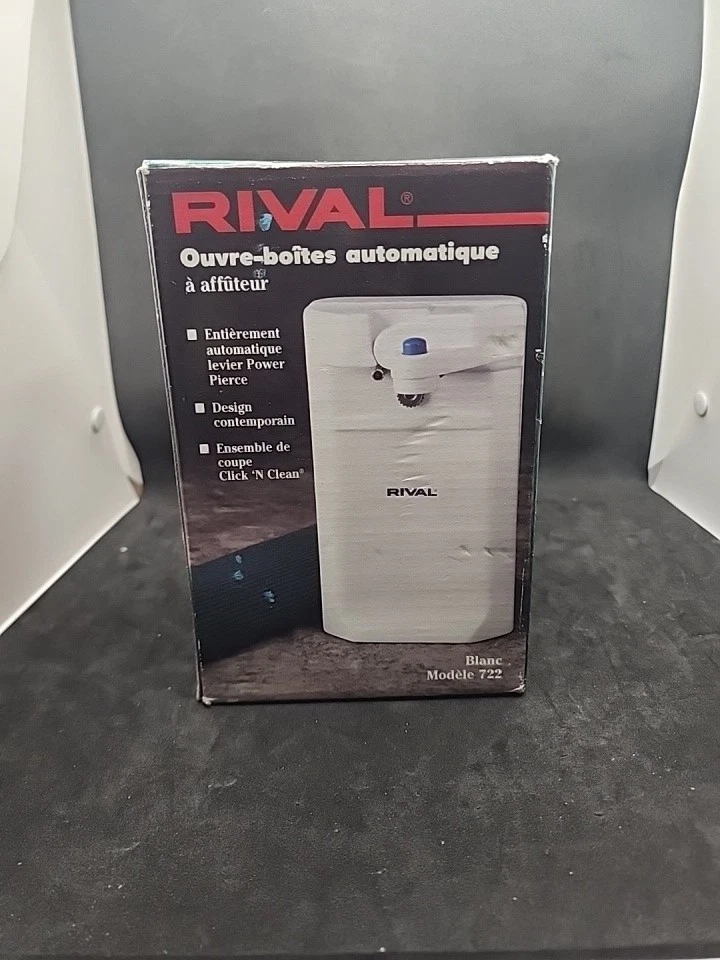 Ouvre-Boîte Électrique Rival Easy Touch CN7900 – Blanc, Pliable, Sous Armoire – Neuf Stock Ancien