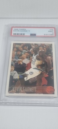 PSA 9 1996 Topps Kevin Garnett Rookie RC #45 MINT Graded NBA Vintage Basketball