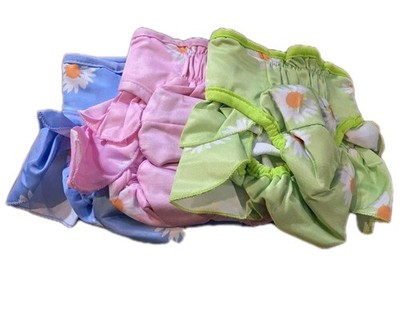 Set Of 3 Washable Female Dog Menstruation Diapers Panties Size S (W5