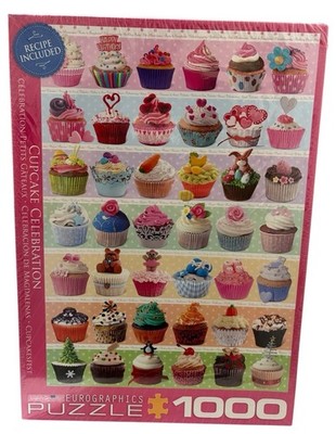 Cupcake Celebration 1000 Piece Jigsaw Puzzle Eurographics New Sealed With Recipe