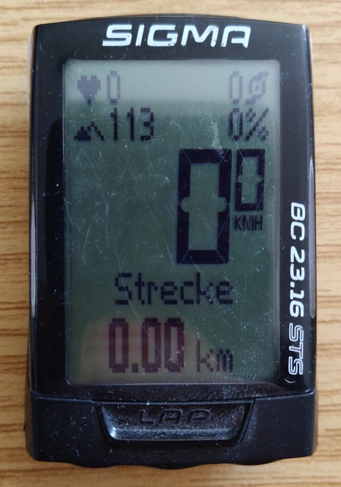 Sigma BC 23.16 STS Fahrradcomputer - Schwarz/Weiß gebraucht