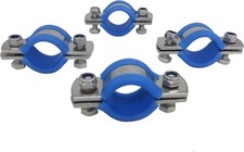 Stainless Steel Heavy Duty Flat Band Pipe Hose Clamp with Rubber Cushion