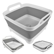 Collapsible Wash Basin for Baby Bottles - 2.4 Gallons Portable Wash Bin for R...