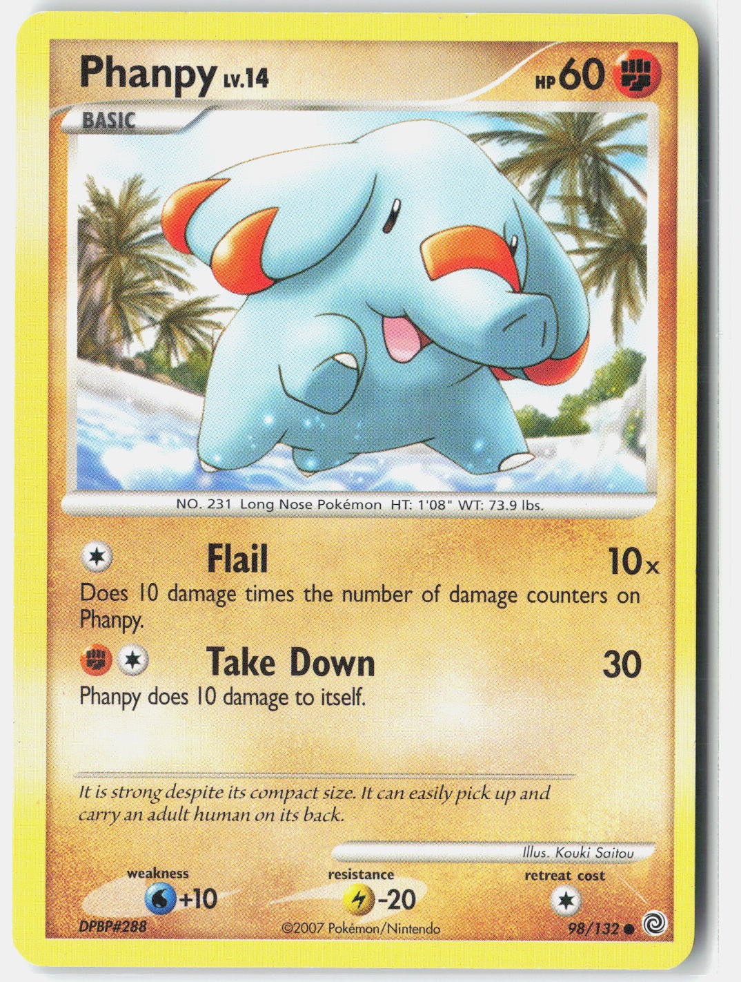 Phanpy Secret Wonders 98/132 Pokemon Card