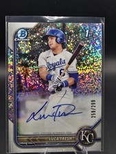 LUCA TRESH 2022 BOWMAN CHROME 1ST AUTOGRAPH SPECKLE AUTO /299 KC