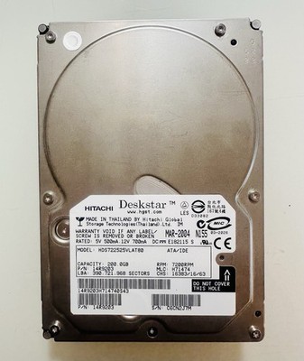 14R9203 - Hitachi Deskstar HDS722525VLAT80  200GB 7200 RPM IDE 3.5'' HDD