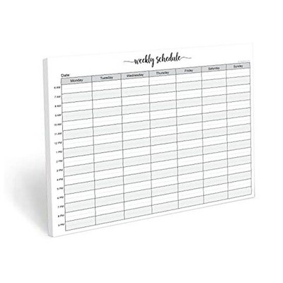 Weekly Schedule Planning Notepad - 50 Sheets Letter (8.5'' x 11'') Mon-Sun