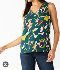 Nine West Dress shirt Tank top sleeveless multicolor women's size Large