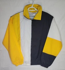 Vintage 90s Hartwell Made In USA Classic Black Yellow White Jacket Mens Large