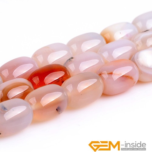 Natural Colorful Agate Gemstone Column Barrel Loose Beads For Jewelry Making 15" - Picture 20 of 59