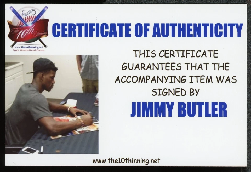 Jimmy Butler Bulls Signed 8x10 Photo Rookie Year Autograph Auto Chris Bosh Dunk - Image 3 of 3