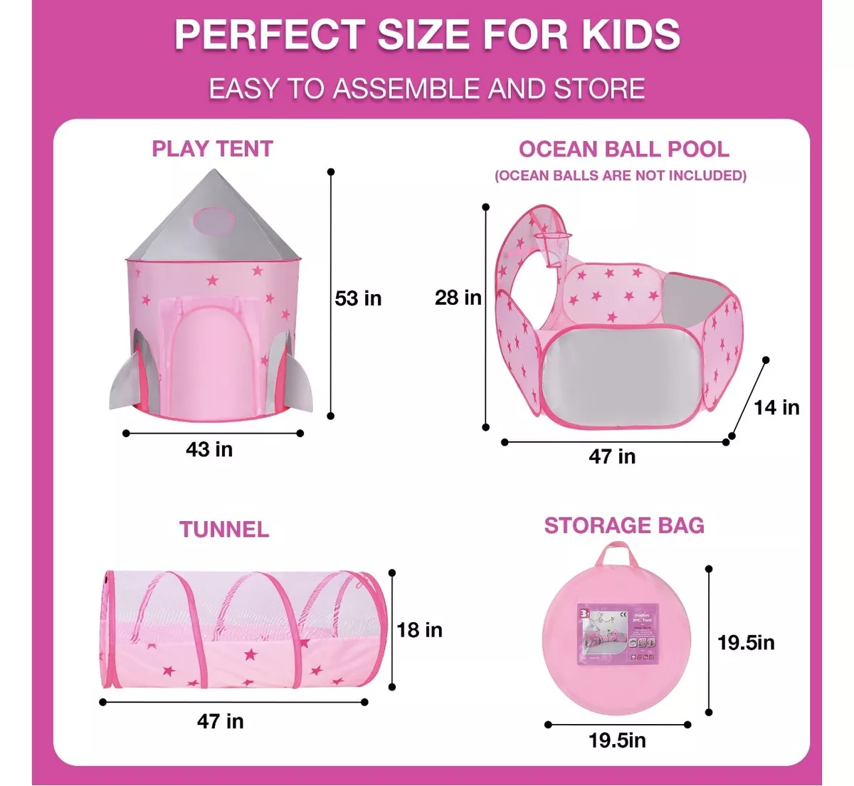 Kids play tent and tunnel deals