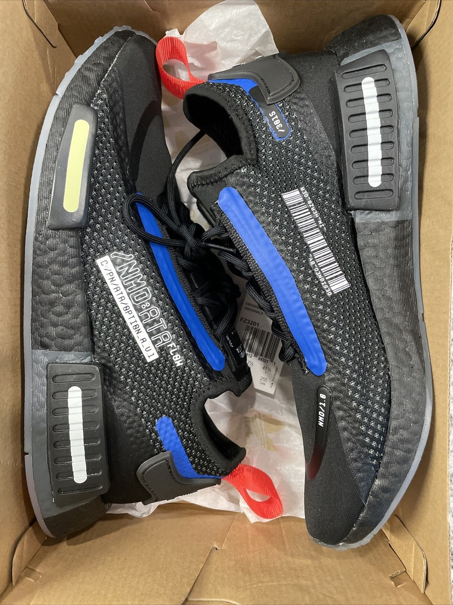 Adidas Originals NMD_R1 SPECTOO Boost Black Blue Shoes FZ3201