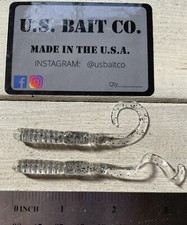 Curl Tail Clear Pepper Fluttercraft Screamer  lot of 40 - 3.5” Bass Crappie