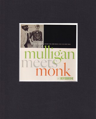 8X10'' Matted Print Album Cover Jazz Art Picture: Gerry Mulligan Thelonious Monk