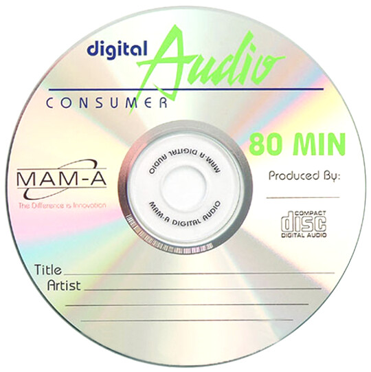 100-Pak MAM-A (Mitsui) DIGITAL-AUDIO CDR-DA Logo-top 80-Min