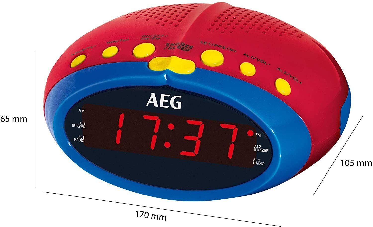 Radio Reloj Digital Despertador Alarma Led Rojo Envio Hoy