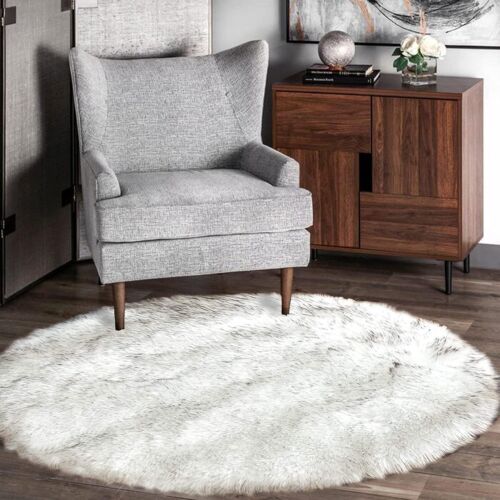 Latepis Faux Fur Sheepskin Area Rugs Soft Shaggy Carpet for Living Room Bedroom - Picture 128 of 219