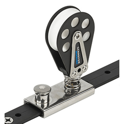 Schaefer Spring Loaded/Lined Slide/Aluminum for 1'' T-Track 504-82 Sailboat