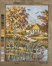 Tapex Vienna "Herbst" Autumn/Fall Ducks Needlepoint Canvas 12"x15.75" 1430-639