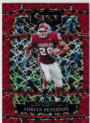2022 Select Draft Prizms Red Laser Adrian Peterson Prizm DR-67