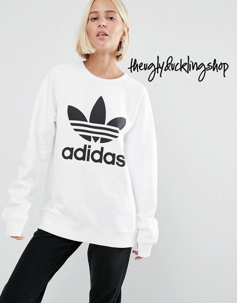 Sudadera logo ADIDAS originals oversize trefoil 3 stripes crewneck sweatshirt S