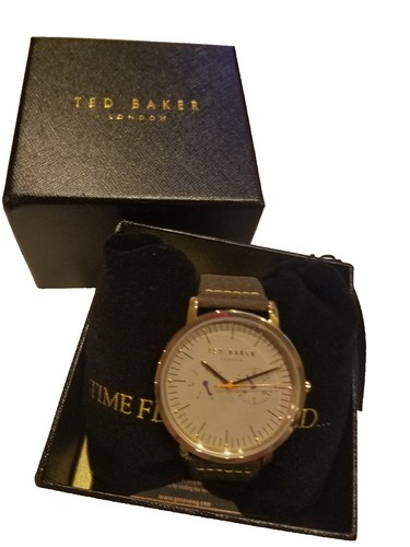 Ted Baker Analog Flowers Dial Gold Tone New Battery NEED 