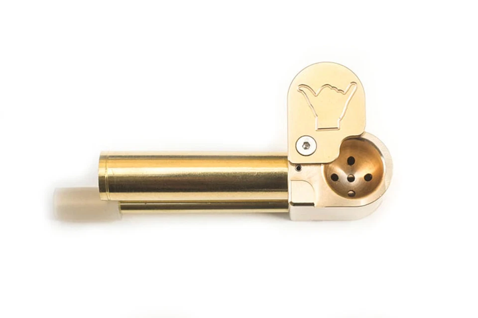 Оригинальная Shaka Pipe Уникальная Латунная Все-в-одном с Тайником и Покером Сделано на Гавайях - Изображение 2 из 4