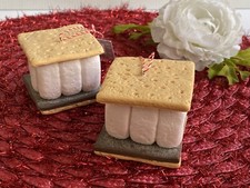Hobby Lobby Set of 2 Smores Christmas Ornaments S'mores Cute on Tiered Tray NEW