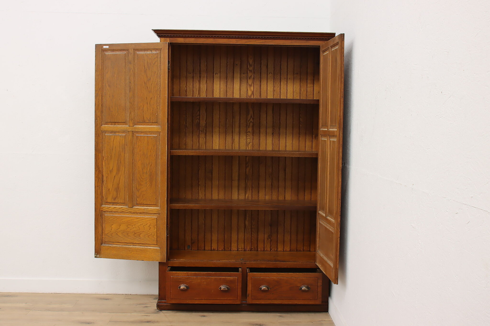 Farmhouse Antique Rustic Oak Wardrobe, Armoire or Closet #50262