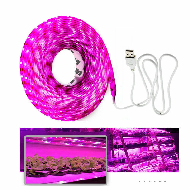 Luce LED Coltivazione DC5V Spettro Completo USB Striscia Luce 2835 LED per Coltivazione Piante - Immagine 2 di 4