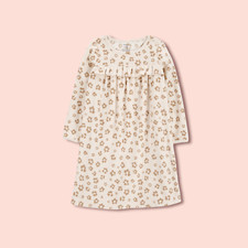 Carter's Girl Leopard Fleece Nightgown Long Sleeve PJ 2-3, 4-5, 8-10, 12-14