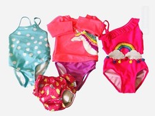 Toddler Girl Swimsuit Bathing Suit Lot Of 3 Plus 1 Swim Diaper Size 18 Months